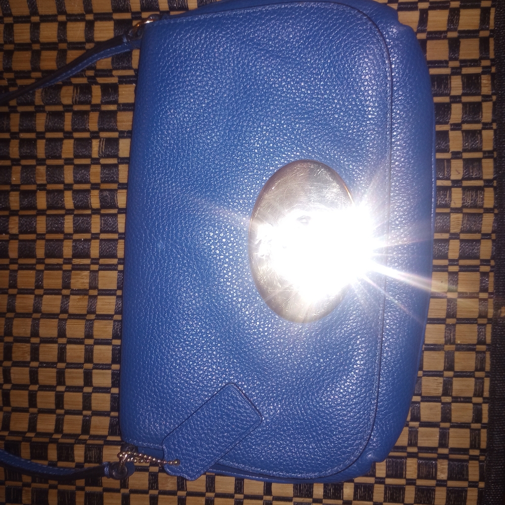 Vintage (Coach)Blue Leather Women's Bag
